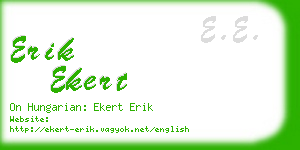 erik ekert business card